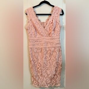 Joseph Ribkoff Pink Lace Dress, Size 10